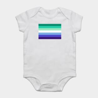 Gay Men Pride Flag Baby Bodysuit